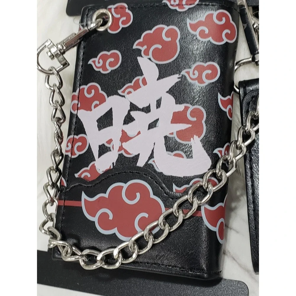 NEW Akatsuki Chain Wallet Black Red Naruto Shippuden Anime hot topic Teen Gift‎